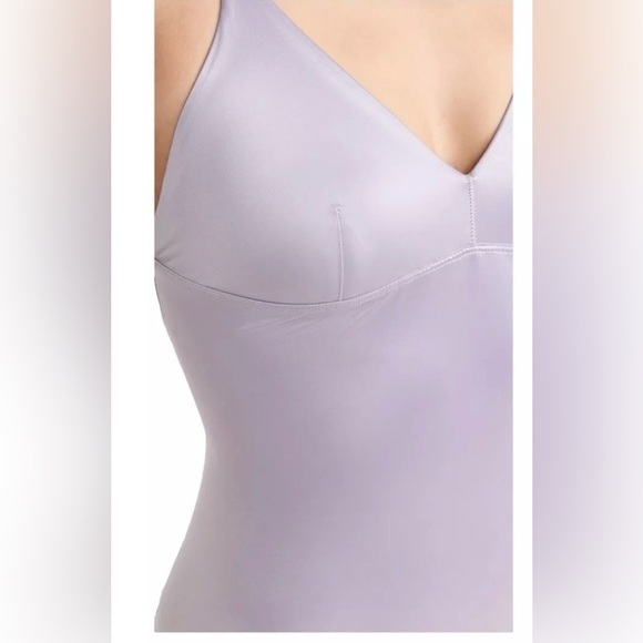 SPANX Thong Bodysuit Purple Light Orchid Satin Women SZ 2X Shapewear Unlined NWT - Picture 13 of 16